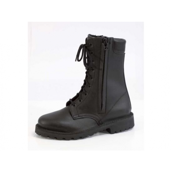 Rangers cuir noir hydrofuge à double zip Boche R22P