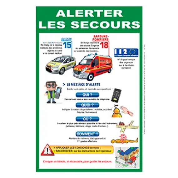 Affiche Alerter les secours