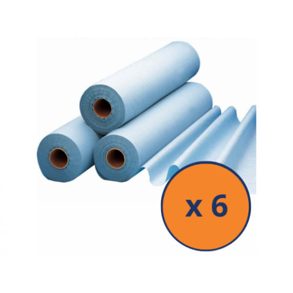 Drap examen médical plastifié à usage unique - Lot de 6