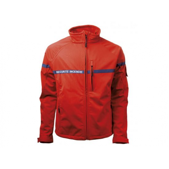 Veste Softshell Sécurité Incendie - Rouge