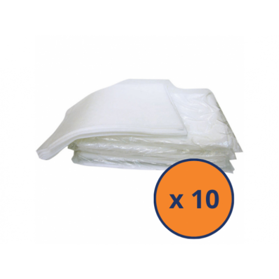 Drap jetable 60 gr de protection et transfert - 10 cartons de 50 - 145x200 cm