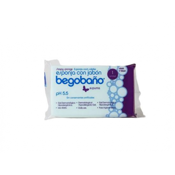 Éponge savonneuse sans rinçage pour toilette corporelle
