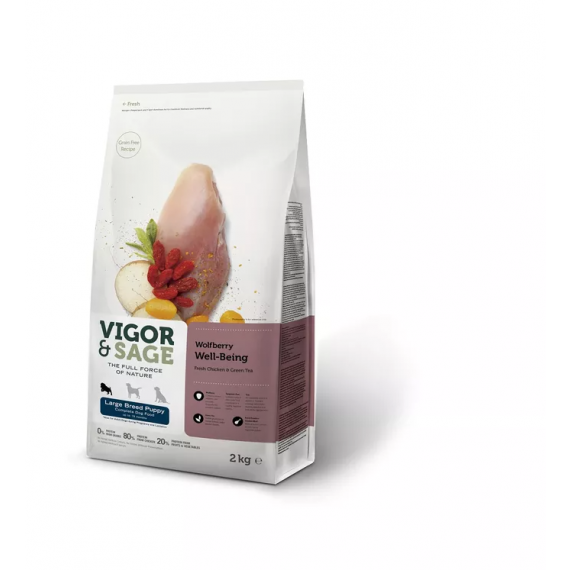 Baie de Goji/poulet et thé vert Chiot de grande taille - Vigor & Sage
