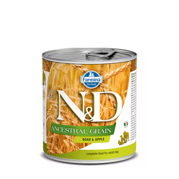 Boîte Ancestral Grain Sanglier & Pomme Chien Adulte - Farmina
