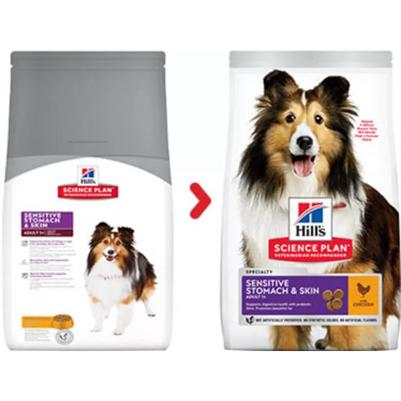 Canine Adult Sensitive Stomach & Skin Medium Poulet - Hill's Science Plan