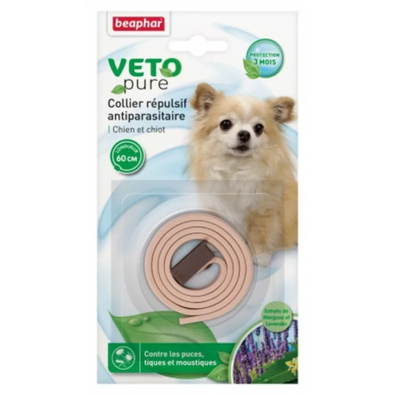 Collier Antiparasitaire chiot et chien Vetopure - Beaphar