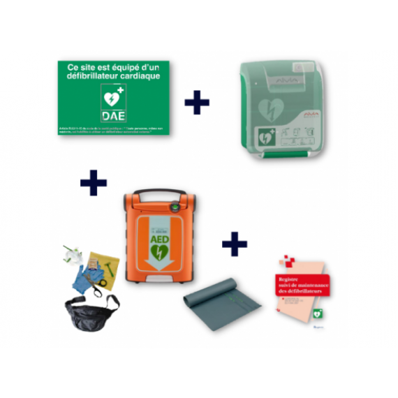 Pack piscine - Défibrillateur Powerheart G5 + Aivia In alarme