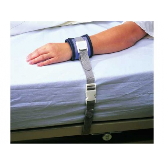Attache brancard avec fermeture de sécurité pour poignet et cheville