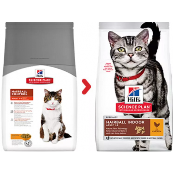 Feline Adult Hairball Indoor poulet - Hill's Science Plan