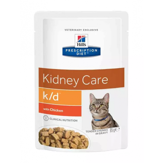 Feline k/d poulet (12 sachets de 85 g) - Hill's Prescription Diet