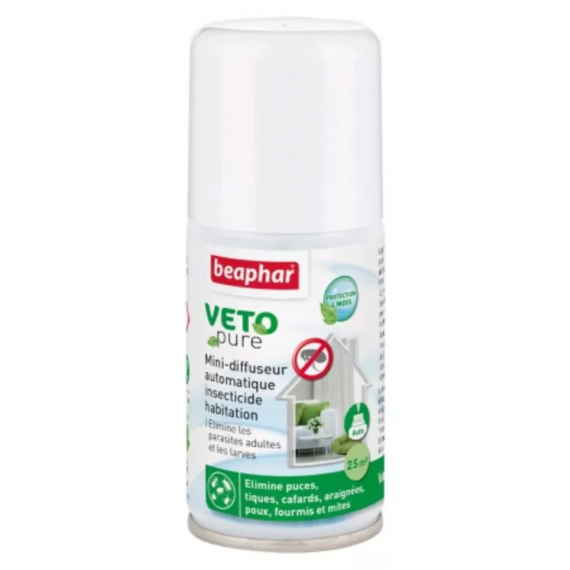 Fogger Insecticide "Vetopure" Habitation au Pyrèthre 60m² - Beaphar