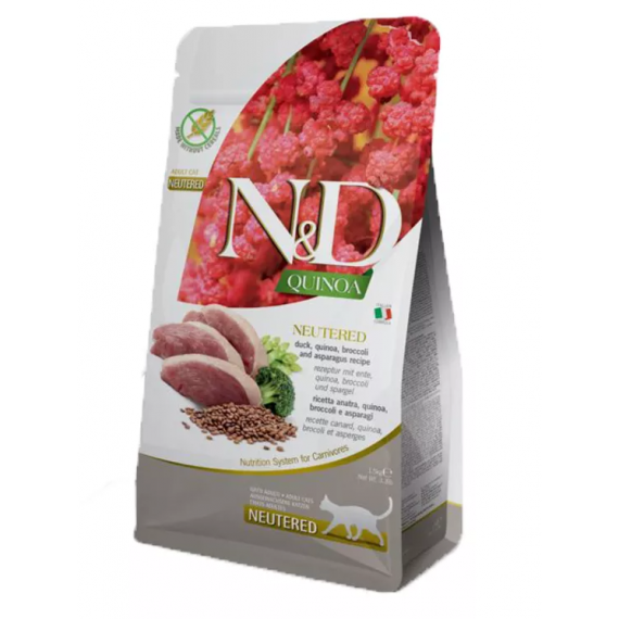 Quinoa chat Canard & Brocolis (Chat stérilisé) - Farmina