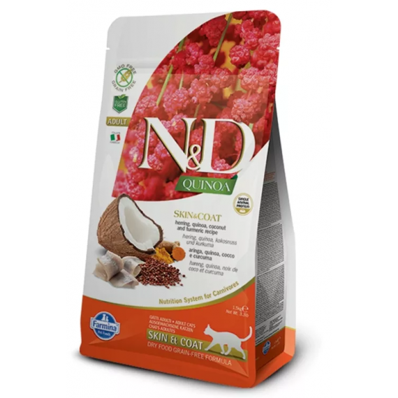 Quinoa chat Skin & Coat Herring (Peau et Pelage Hareng) - Farmina