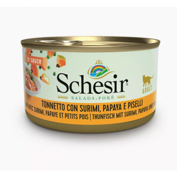 Salad Poké Thon et Surimi avec Papaye et Petits Pois (85 g) - Schesir