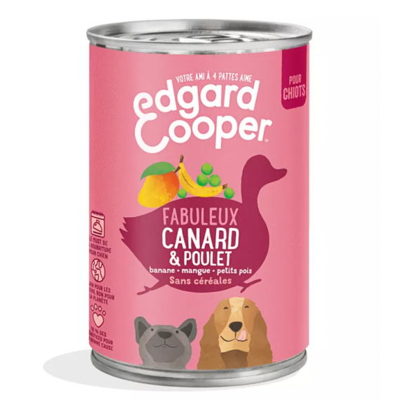 Boîte pour chiot "Fabuleux canard & poulet" sans céréales - Edgard & Cooper