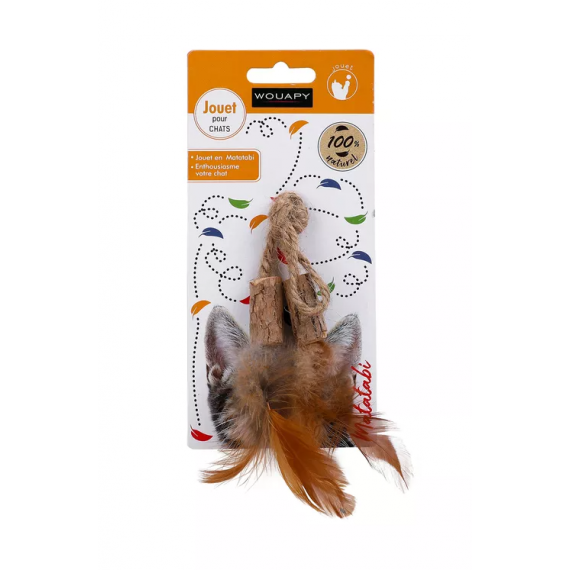 Bouchon à plumes matabi pour chat - Wouapy
