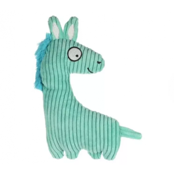 Cheval vert en velours - Flamingo