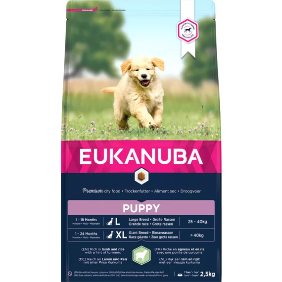 Chiot grandes races Agneau et Riz - Eukanuba