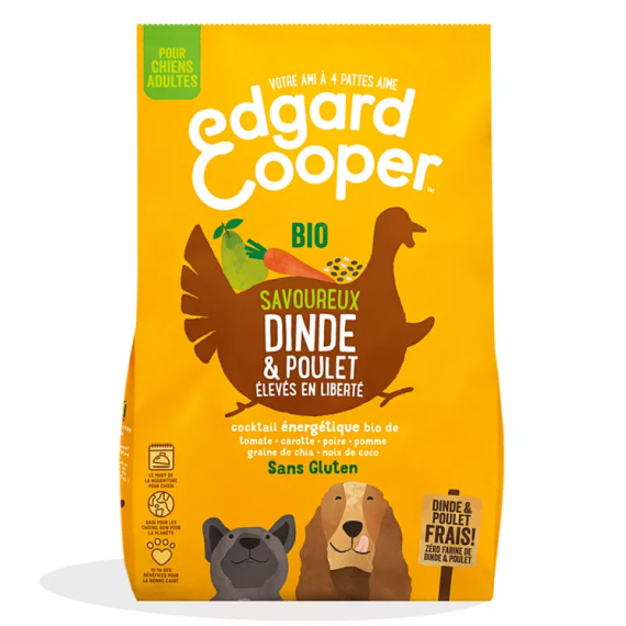 Croquettes bio "Savoureux dinde & poulet" - Edgard & Cooper