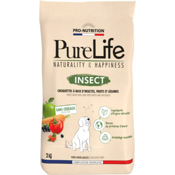 Croquettes "Insect" pour chien 2 kg - PureLife