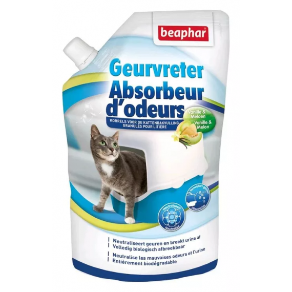 Granulés litière absorbeurs d'odeurs vanille melon 400 g - Beaphar