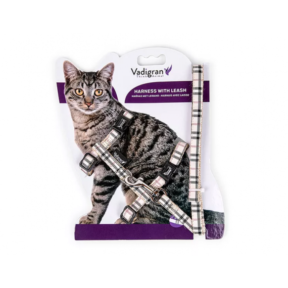 Harnais + laisse pour chat "Ecossais" - Vadigran