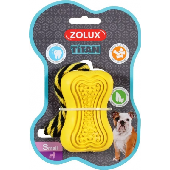 Jouet caoutchouc corde Titan jaune - Zolux