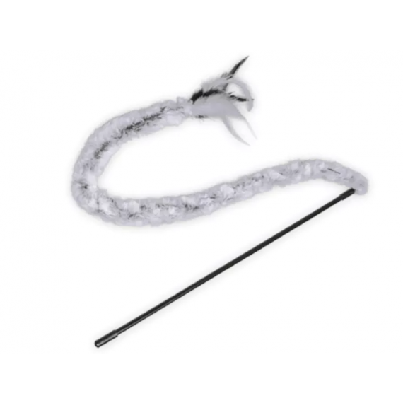 Jouet chat canne à pêche astra gris 45cm - Vadigran