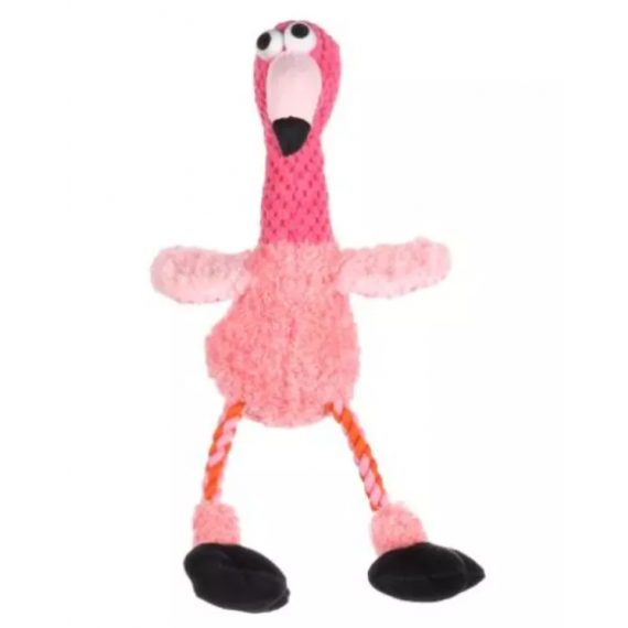 Jouet Flamant Rose avec corde - Flamingo