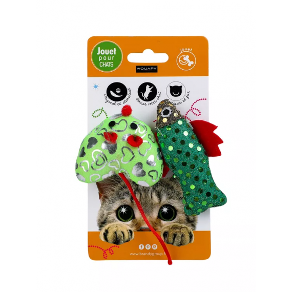 Jouet pour chat "Duo de Poissons" - Wouapy