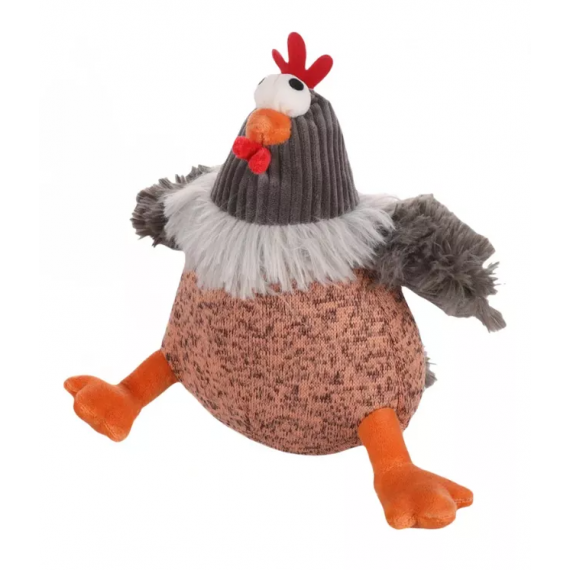 Jouet Tucky Poule orange pour chien - Flamingo