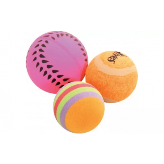 Jouets chat 3 balles mêlées 4 cm - Zolux