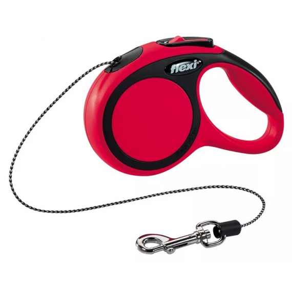 Laisse corde "New Comfort" rouge et noir - Flexi