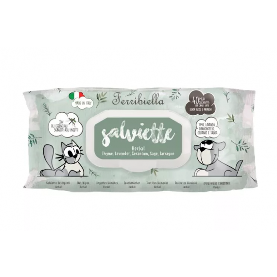 Lingettes humides "Herbal" x40 - Ferribiella