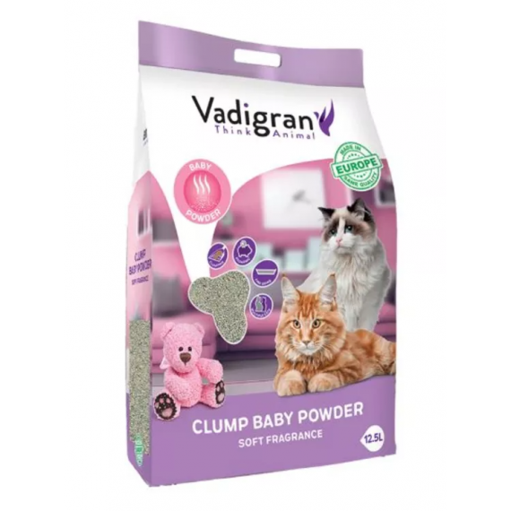 Litière Chat Bentonite Babypowder Europe - Vadigran