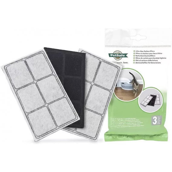 Lot de 3 filtres anti-odeurs pour bac à litière "Simply Clean" - Petsafe