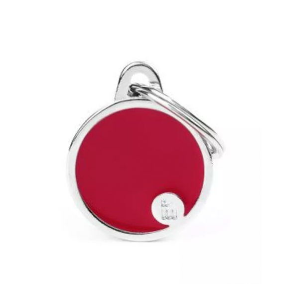 Médaille Basic Handmade Petit Cercle Rouge - My Family