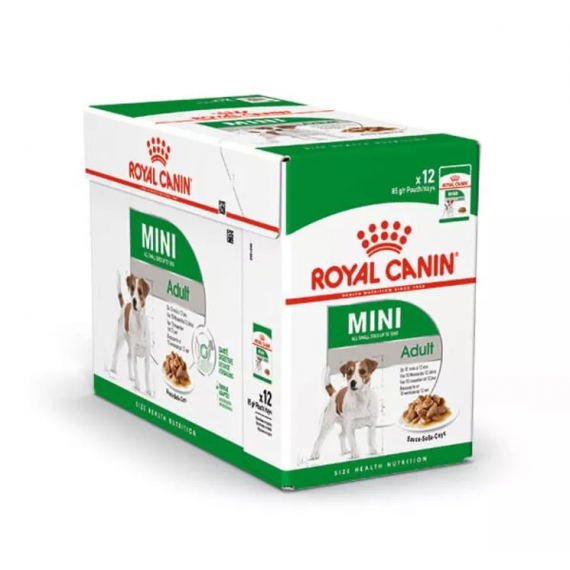 Mini Adult "en sauce" 12 x 85 g - Royal Canin