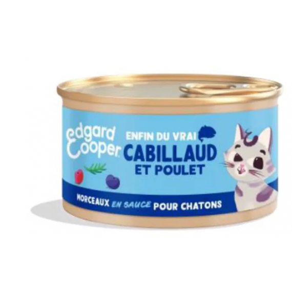 Morceaux en sauce pour chaton au cabillaud et au poulet - Edgar & Cooper