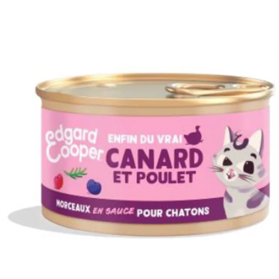 Morceaux en sauce pour chaton au canard et au poulet - Edgar & Cooper