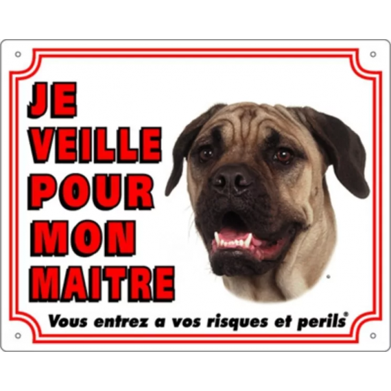 Panneau "Bullmastiff Blanc"