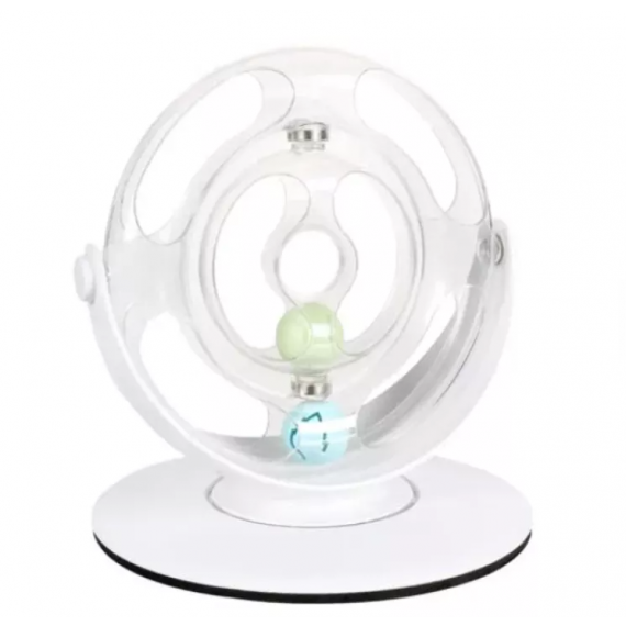 Roue électronique avec balle pour chat - Flamingo