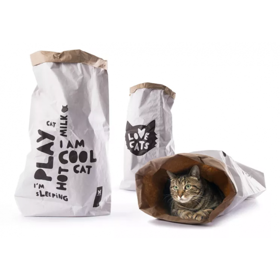 Sac en papier kraft "Love Cats"- Martin Sellier