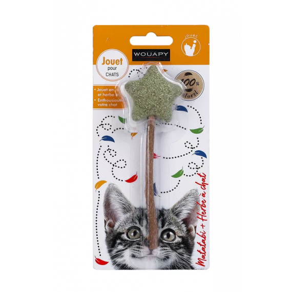 Sucette étoile au matabi et herbe à chat - Wouapy