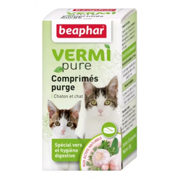 Vermipure comprimés chat et chaton - Beaphar